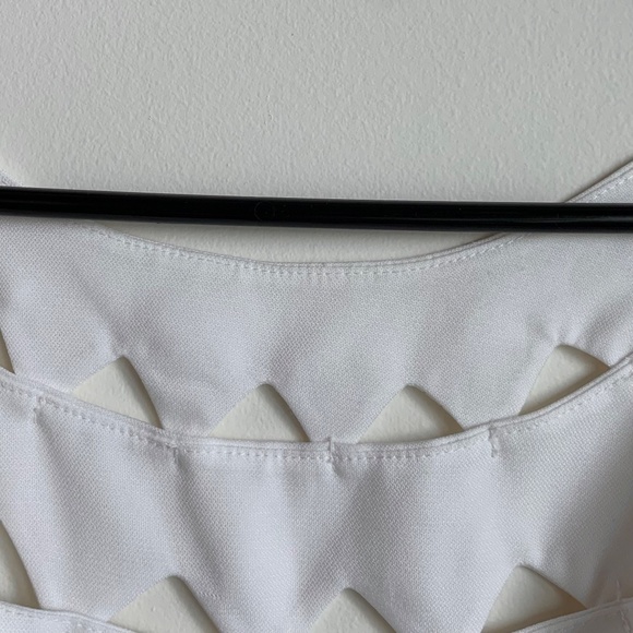 Lulu's Women's Flirting With Danger Cutout Ivory Mini Skater Dress Size S (EUC) - Picture 13 of 13